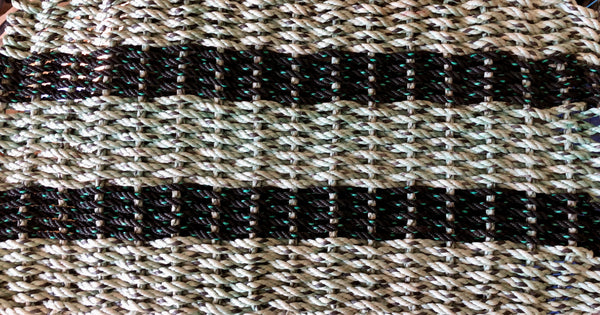Aqua with 2 Black Stripes