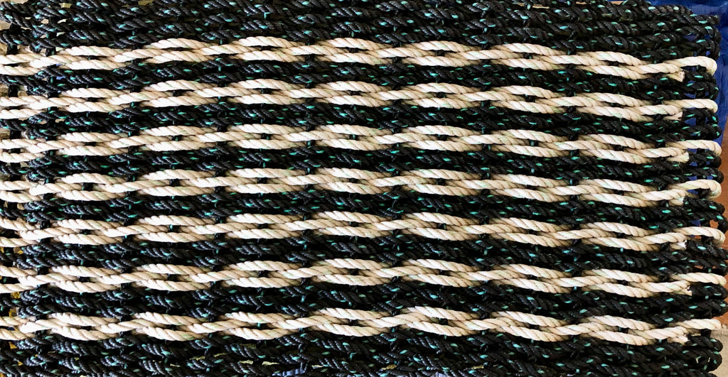 Black and White Rag Rug