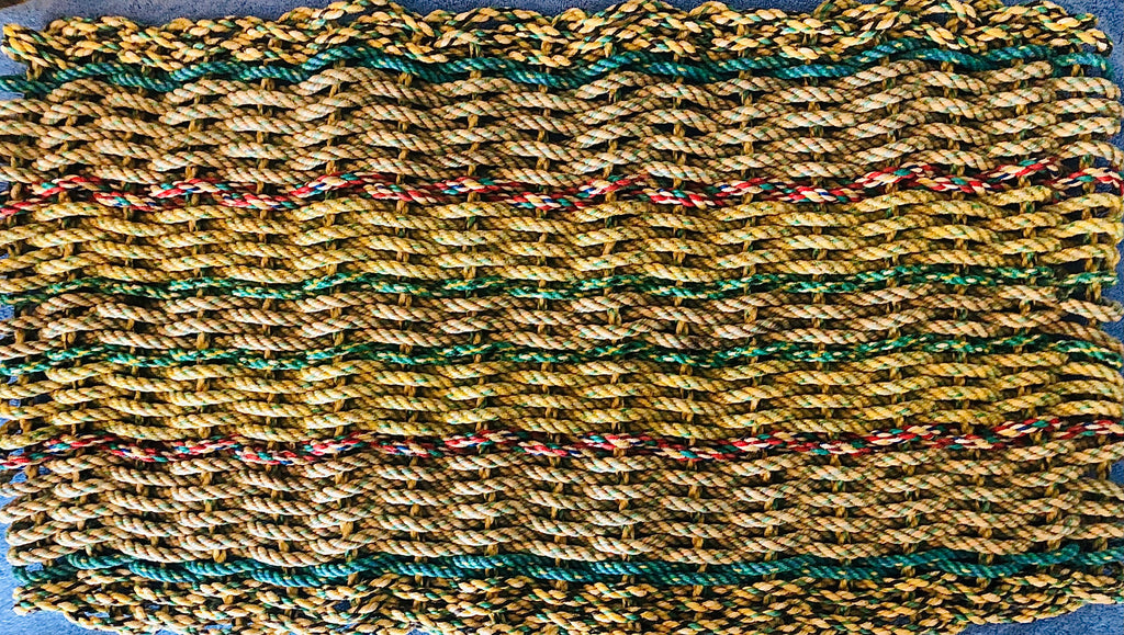 Multi-Colored Rope Rug in a Tweed Pattern