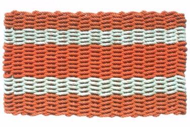Orange with Aqua Stripes