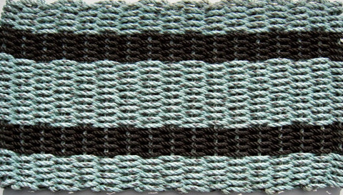 Aqua with 2 Black Stripes