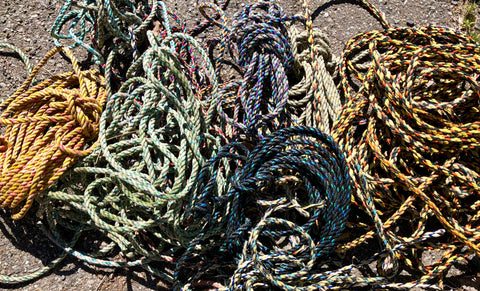 Red/Multi with White and Blue Stripes – Maine Coast Rope Rugs