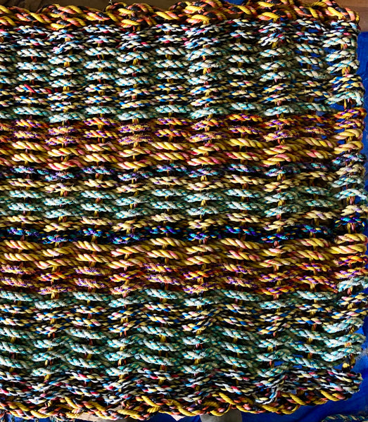 Custom Rope Rug with a Tweed Pattern – Maine Coast Rope Rugs