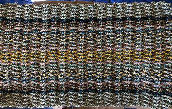 Recycled Rope Rug in a Tweed Pattern / One of a Kind – Maine Coast Rope ...