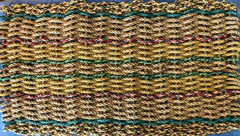Multi-Colored Rope Rug in a Tweed Pattern
