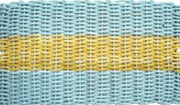 Aqua with Yellow Stripe