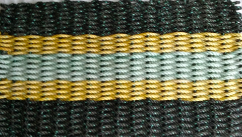 Black with Yellow and Aqua Stripes