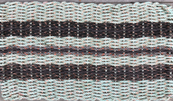Custom Aqua with Charcoal Gray Stripes