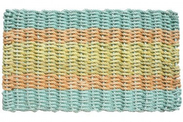 Aqua with Orange and Yellow Stripes