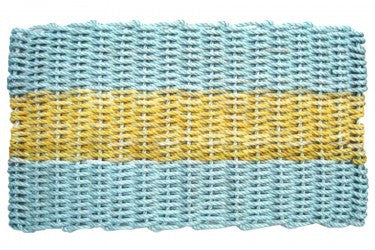 Aqua with Yellow Stripe