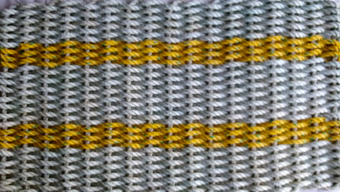 Aqua with Yellow Stripes
